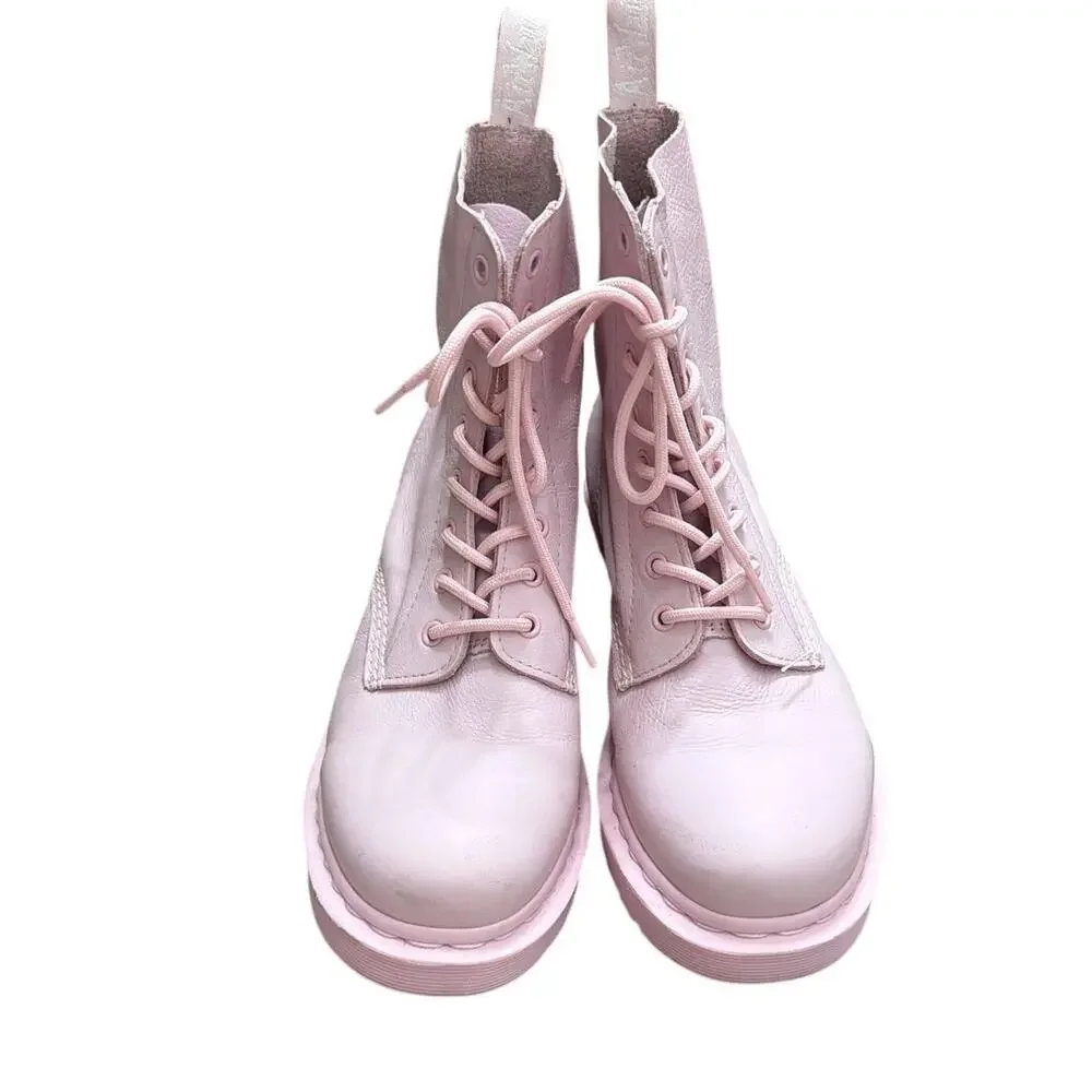 Dr. Martens 1460 Pascal Mono boots pink Virginia leather Womens Size 11
